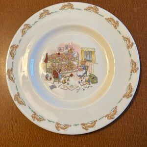 Bunnykins‎ Plate with Bunkbed Scene